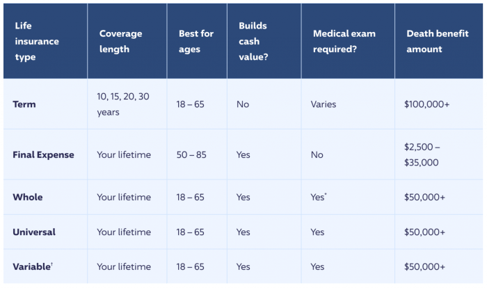 What are the best no exam life insurance policies?